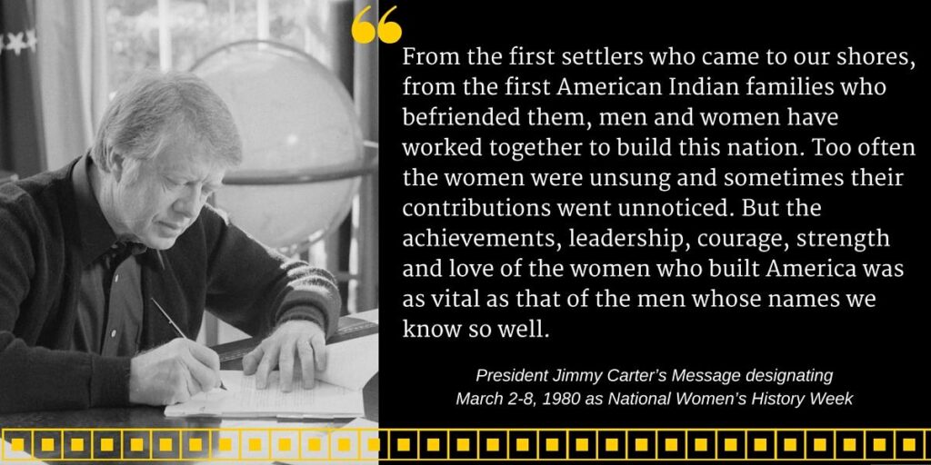 Jimmy Carter Women's History Month